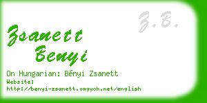 zsanett benyi business card